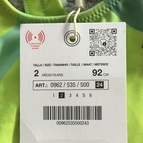 ZARA Kids | Green | FRUITS SWIMSUIT - Picture 4 of 5